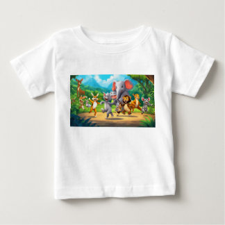 Bebé Camiseta de doble cara de Fiesta animal humorístic