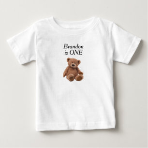 Bebé Camiseta de edad para niños pequeños con monograma