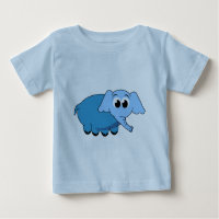 Camiseta de elefante azul