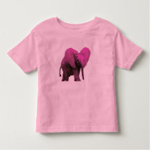 Camiseta de elefante rosado Toddler