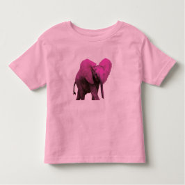 Bebé Camiseta de elefante rosado Toddler