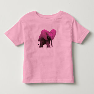 Bebé Camiseta de elefante rosado Toddler