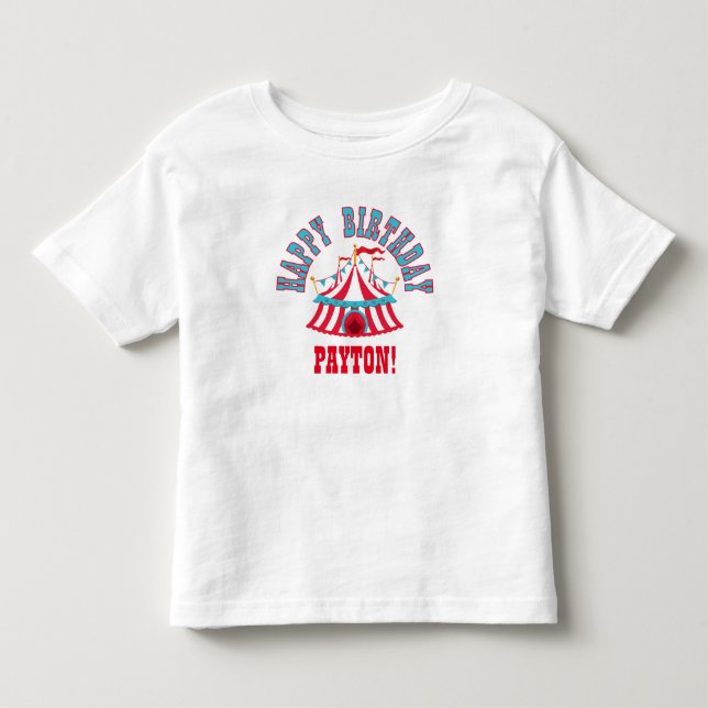 Bebé Camiseta de encargo del carnaval del cumpleaños (Anverso)
