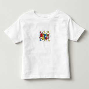 Bebé Camiseta de estilo cómic colorido para niños Super