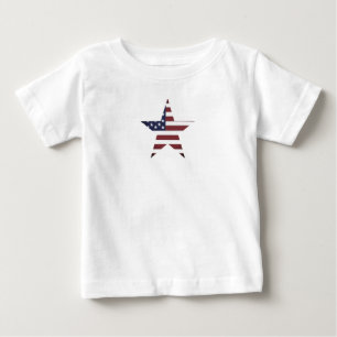 Bebé Camiseta de estrella patriótica americana