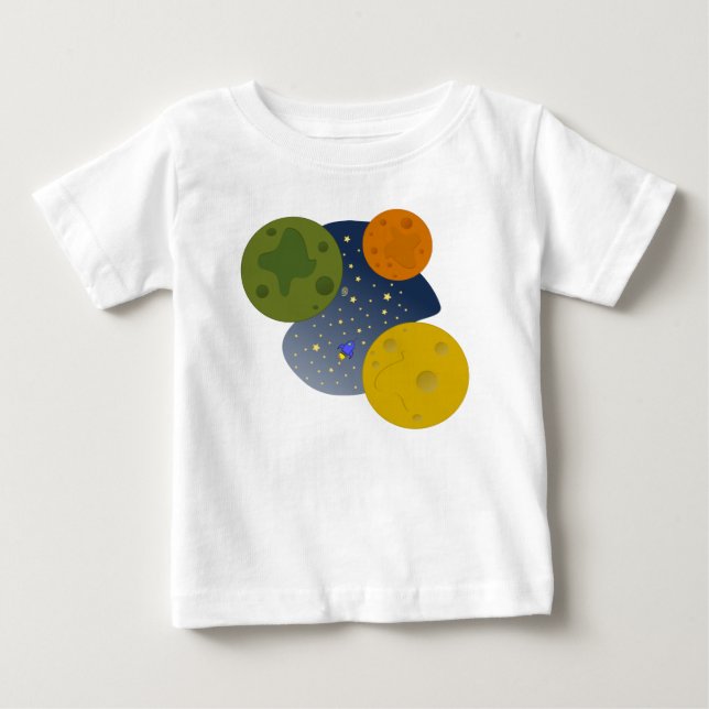 Bebé Camiseta de exploración espacial (Anverso)