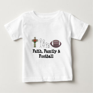 Bebé Camiseta de Fe, Familia y Fútbol