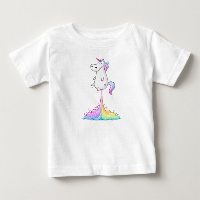Bebé Camiseta de Flato de Unicornio (Anverso)