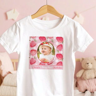 Bebé Camiseta de foto para cumpleaños de niño pequeño B