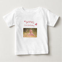 Camiseta de foto personalizada para el primer cump