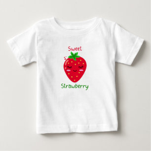 Bebé Camiseta de Fresa Dulce