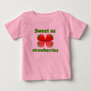 Bebé Camiseta de fresas - elige tu estilo y color