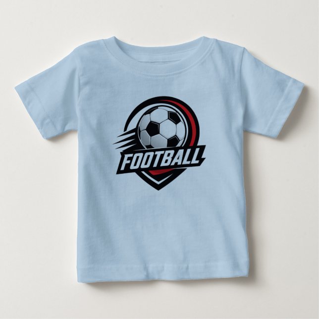 Bebé Camiseta de fútbol para bebé, Tee de pequeña estre (Anverso)