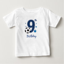 Camiseta de fútbol para niños pequeños por su 9º c