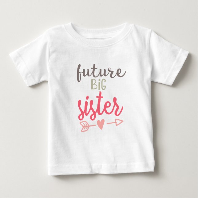Bebé Camiseta de futuras hermanas grandes Chicas (Anverso)