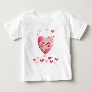 Bebé Camiseta de galleta Kawaii con corazones y sprinkl