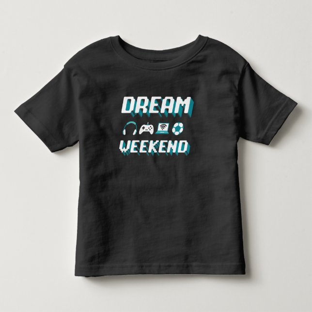 Bebé Camiseta de Gamer de fin de semana soñado (Anverso)