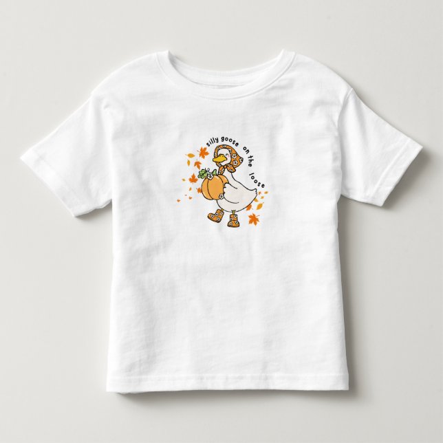 Bebé Camiseta de ganso tonto suelto de otoño (Anverso)