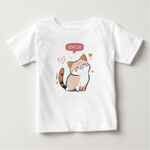 Bebé Camiseta de gato amoroso