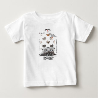 Bebé Camiseta de gato | Estilo divertido y lindo de gat
