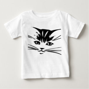 Bebé Camiseta de gato Face Baby