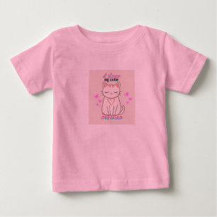 BEBÉ CAMISETA DE GATO KAWAII PARA NIÑAS