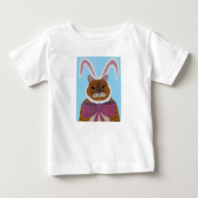 Bebé Camiseta de Gato Loco (Anverso)