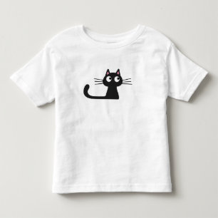 Bebé Camiseta de Gato Negro Lindo