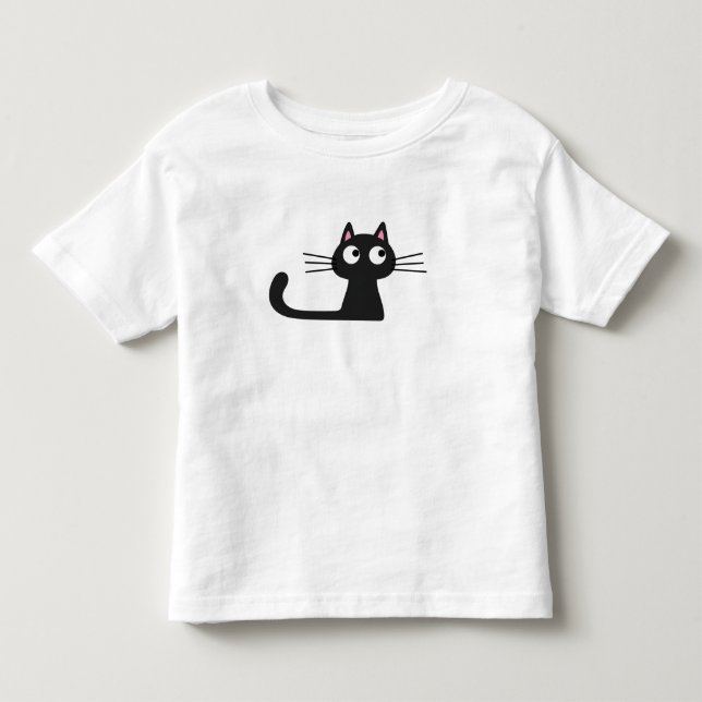 Bebé Camiseta de Gato Negro Lindo (Anverso)