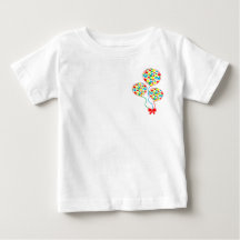 Camiseta de globo infantil roja, sucia