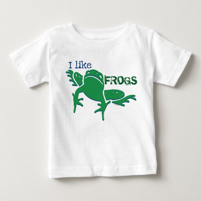 Bebé Camiseta de gráficos que me gustan las ranas (Anverso)