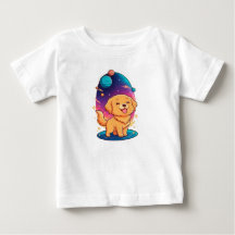 Camiseta de Guardería Espacial de Cachorro Dorado