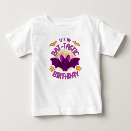 Bebé Camiseta de Halloween de cumpleaños Bat-tástica