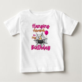 Bebé Camiseta de Halloween de cumpleaños con araña alre