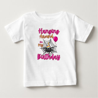 Bebé Camiseta de Halloween de cumpleaños con araña alre