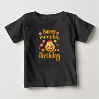 Bebé Camiseta de Halloween de cumpleaños de calabaza du