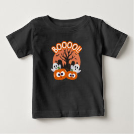 Bebé Camiseta de Halloween de Fantasma de Calabaza BOOO