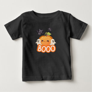 Bebé Camiseta de Halloween de fantasmas de calabaza lin