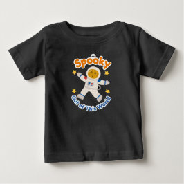 Bebé Camiseta de Halloween del astronauta de la calabaz