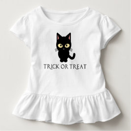 Bebé Camiseta de Halloween para gato negro lindo