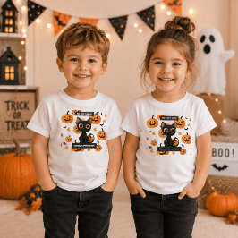 Bebé Camiseta de Halloween para niños – Diseño de gato
