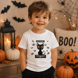 Bebé Camiseta de Halloween para niños – Gato negro lind