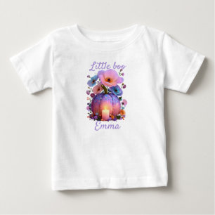 Bebé Camiseta de Halloween personalizada Little Boo par