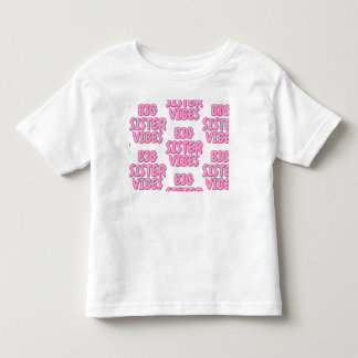 Bebé Camiseta de Hermana Mayor Rosa y Blanca