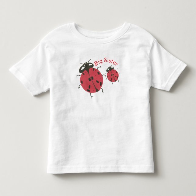 Bebé Camiseta de Hermana Mayor - Tema Mariquita (Anverso)