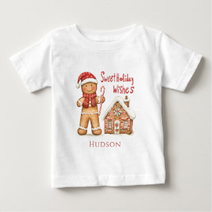 Bebé Camiseta de hombre de jengibre de Santa de Navidad