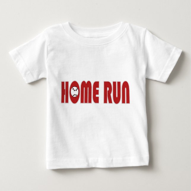 Bebé Camiseta de Homerun del béisbol (niño) (Anverso)