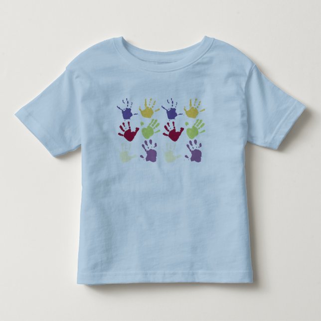 Bebé Camiseta de huella de mano de párvulo (Anverso)
