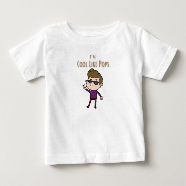 Bebé Camiseta de I'm cool like pops (Anverso)