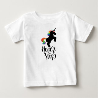 Bebé Camiseta de impresión de caballo Nunca detente